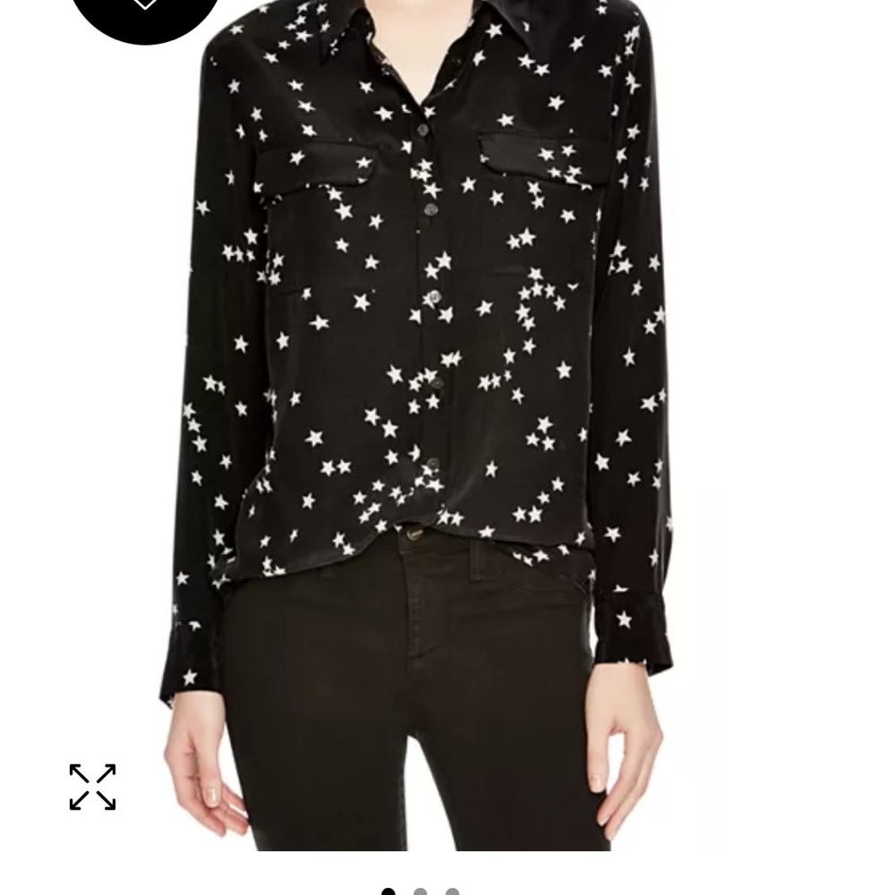 Black Star Print Women's Top